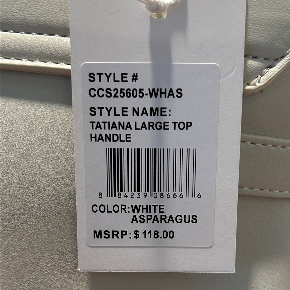 Cavalli Class Tatiana White Top Handle Satchel Crossbody NWT Large - Picture 7 of 12
